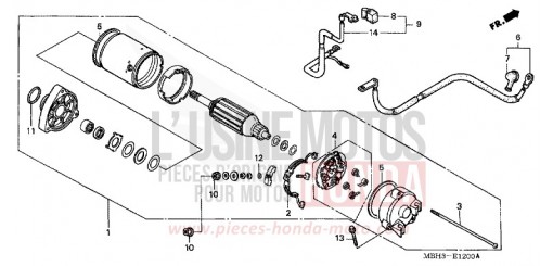 MOTEUR DE DEMARRAGE VT1100C3X de 1999